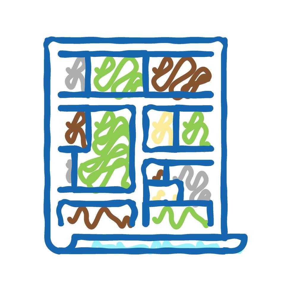 demacration land icon doodle illustration vector