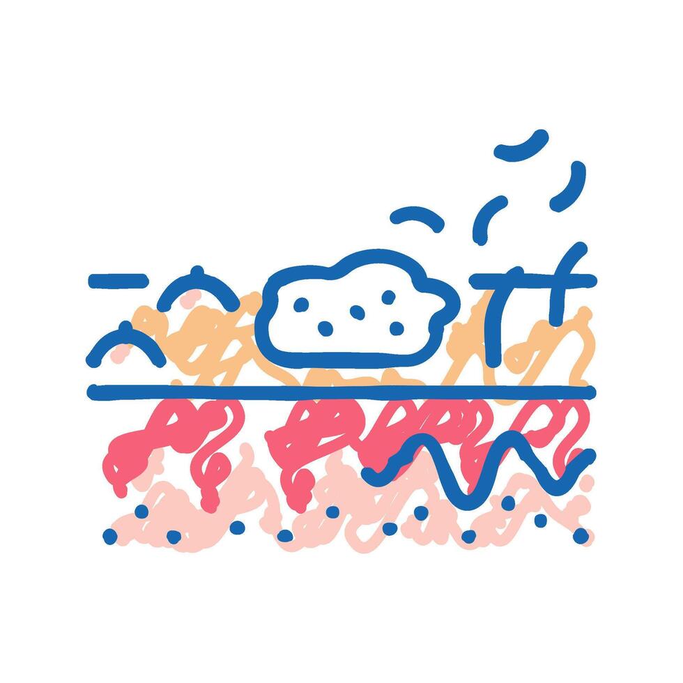 skin hair problem icon doodle illustration vector