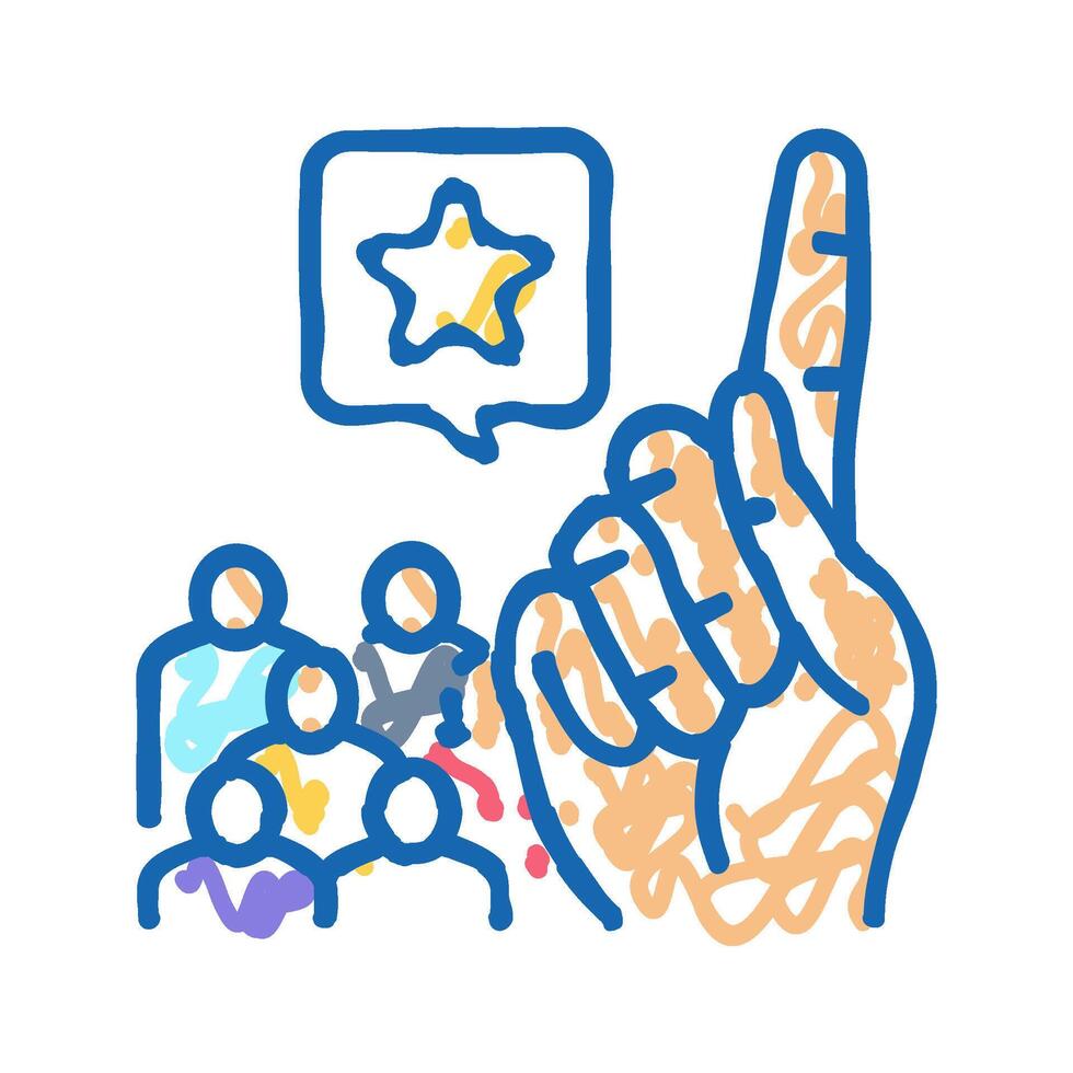 engage appropriate workplace conversations icon doodle illustration vector