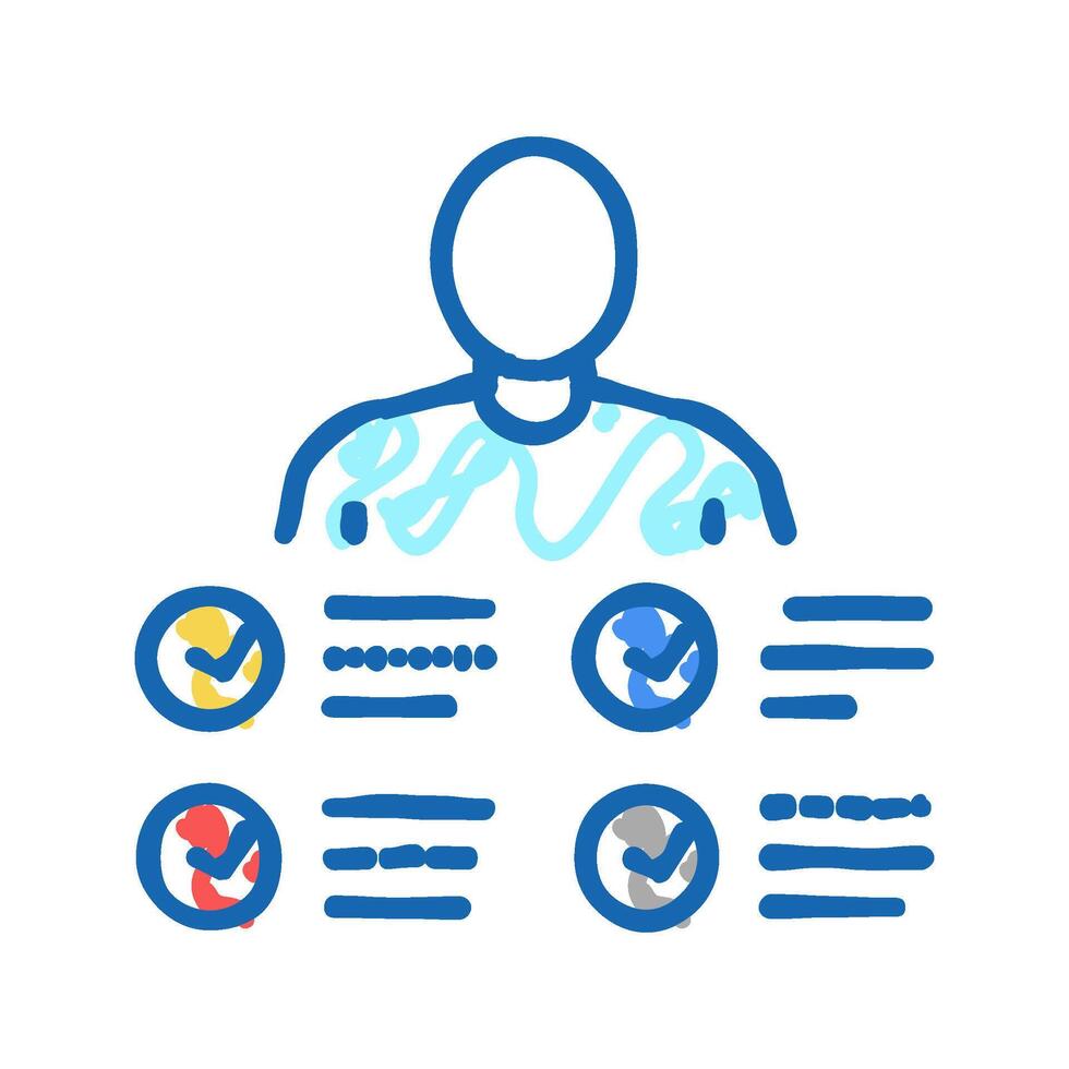 characteristics skill icon doodle illustration vector
