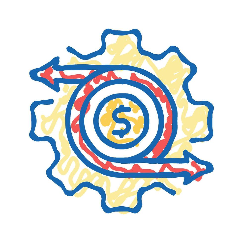 automation technical sales engineer icon doodle illustration vector