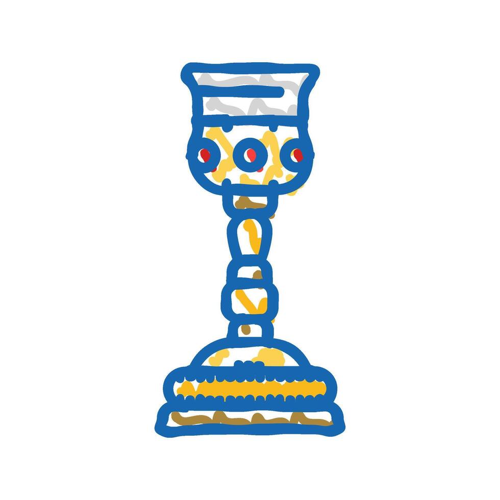 fresco byzantine icon doodle illustration vector