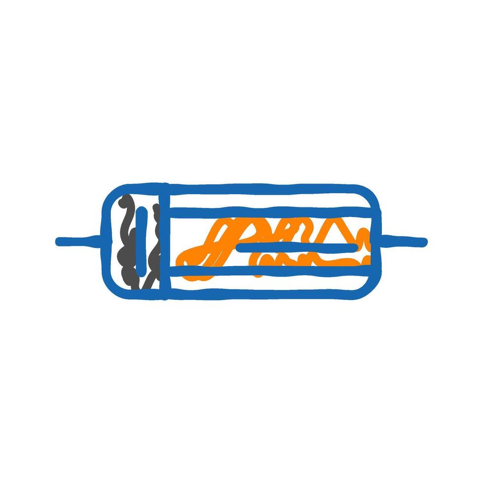pcb board electronic component icon doodle illustration vector