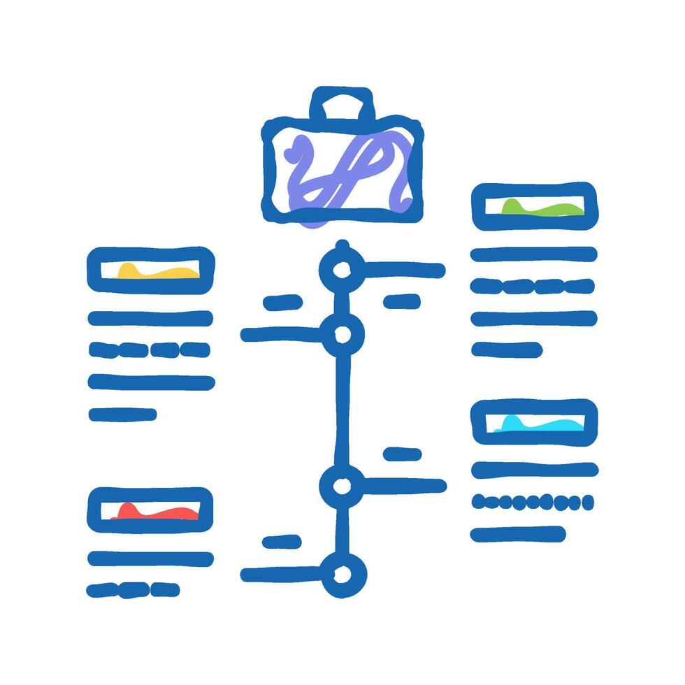 vcareer growth icon doodle illustration sign vector