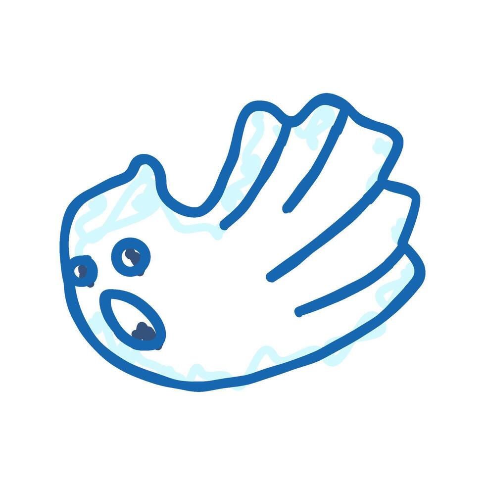 fly ghost icon doodle illustration vector