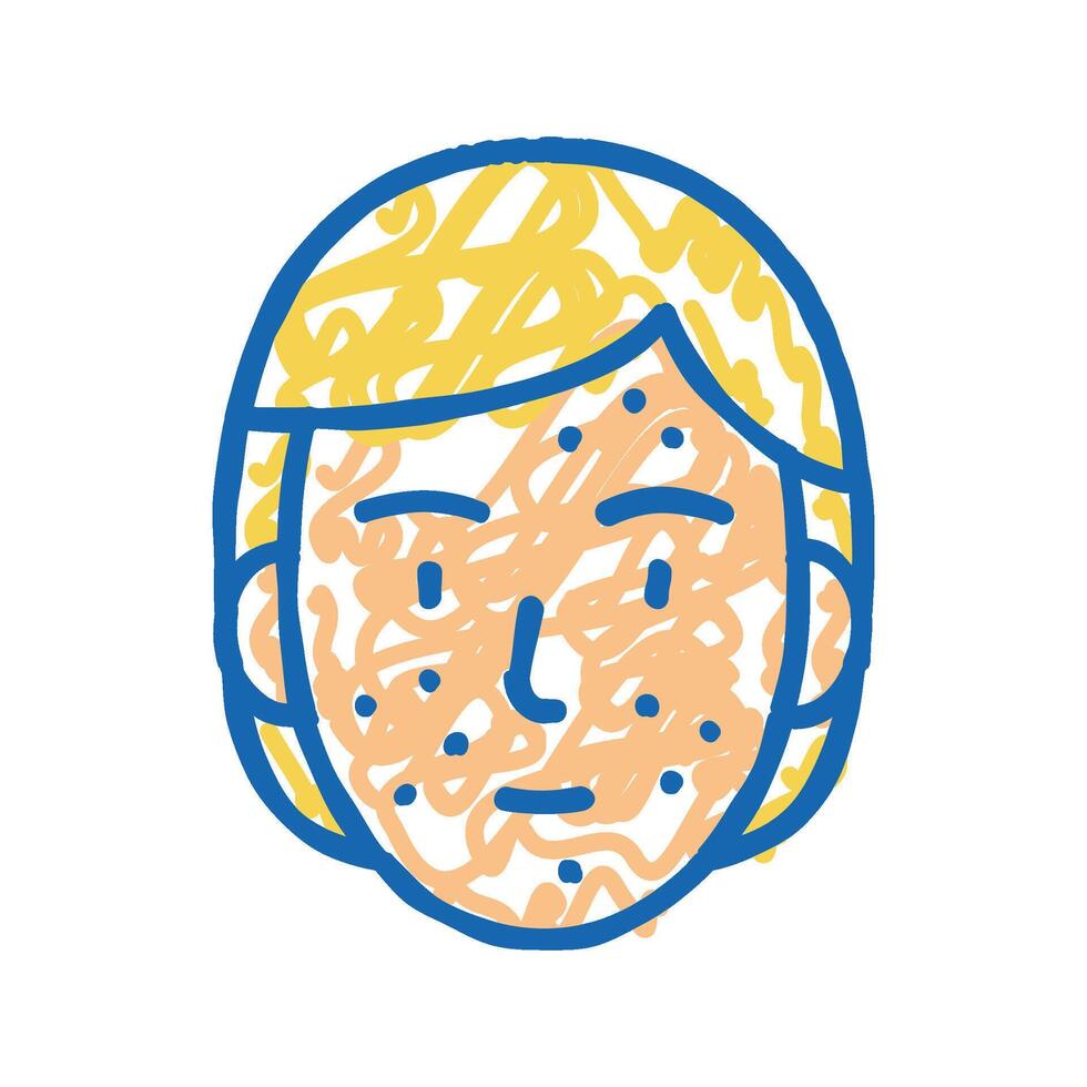 face skin rash icon doodle illustration vector