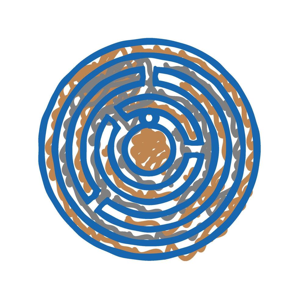 labyrinth game icon doodle illustration vector