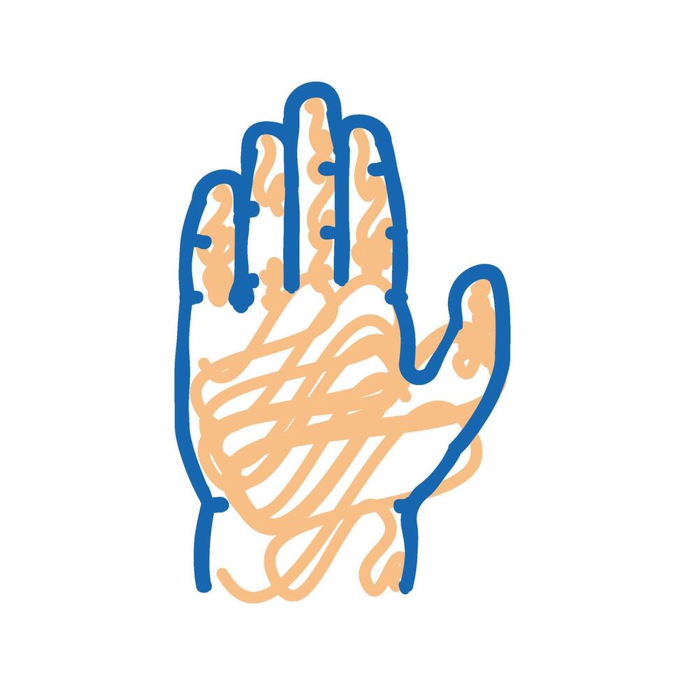 arm edema icon doodle illustration vector