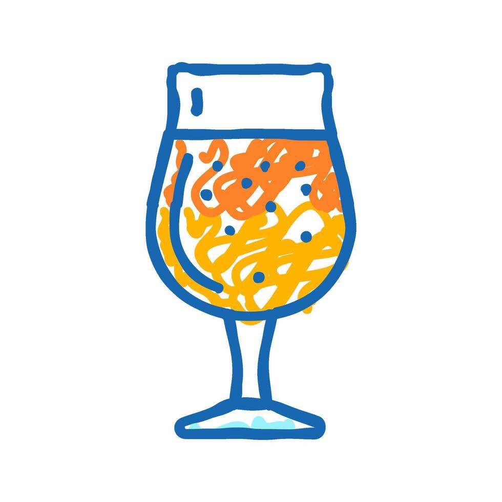 sour ale beer glass icon doodle illustration vector