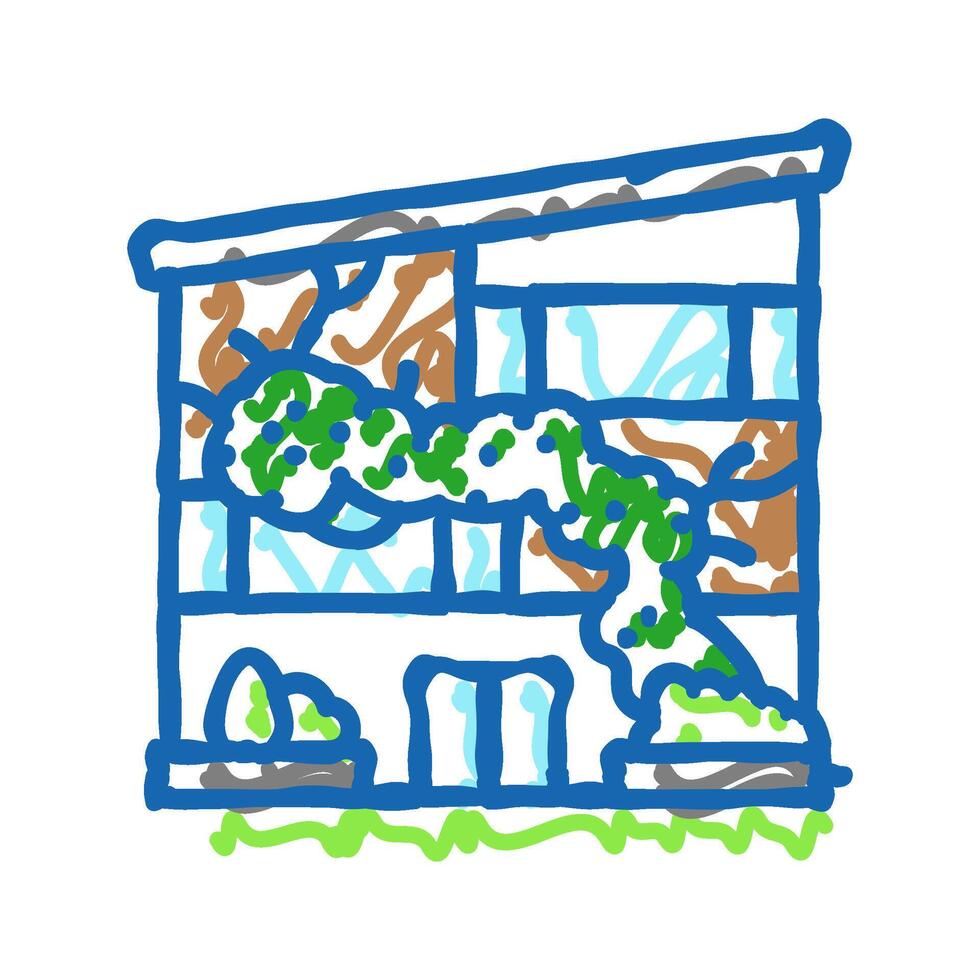 bicycle friendly infrastructure green icon doodle illustration vector