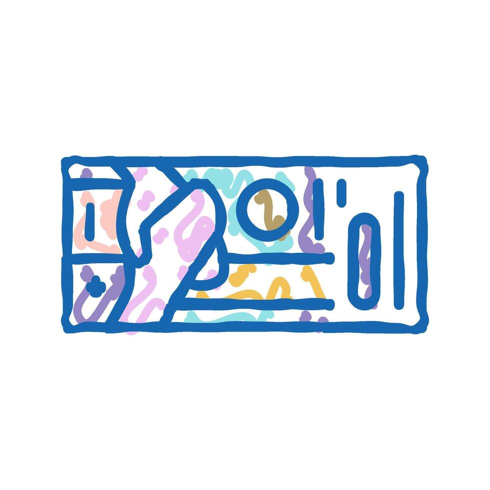 franc chf icon doodle illustration vector