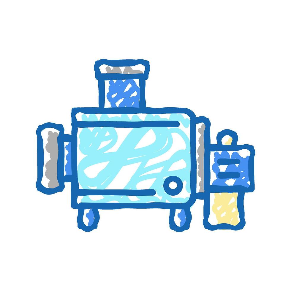 cheesemaking equipment for prepare cheese icon doodle illustration vector
