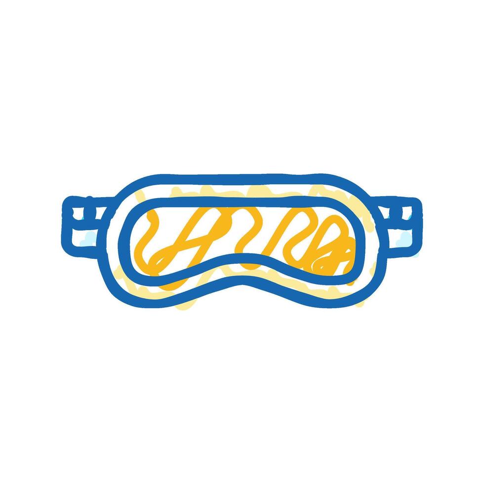 sleep mask night icon doodle illustration vector