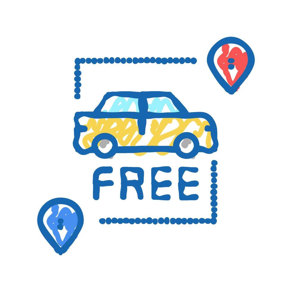 free pick up and drop off icon doodle illustration vector