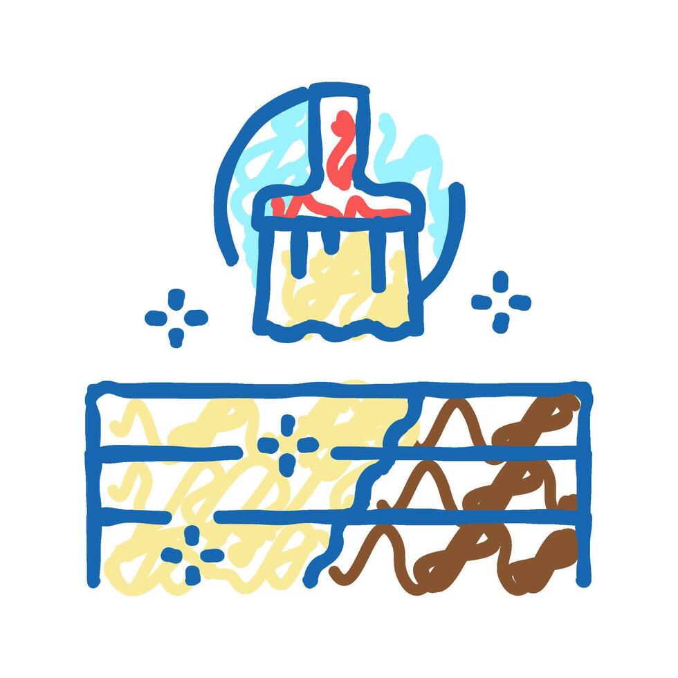 deck and patio repair icon doodle illustration vector