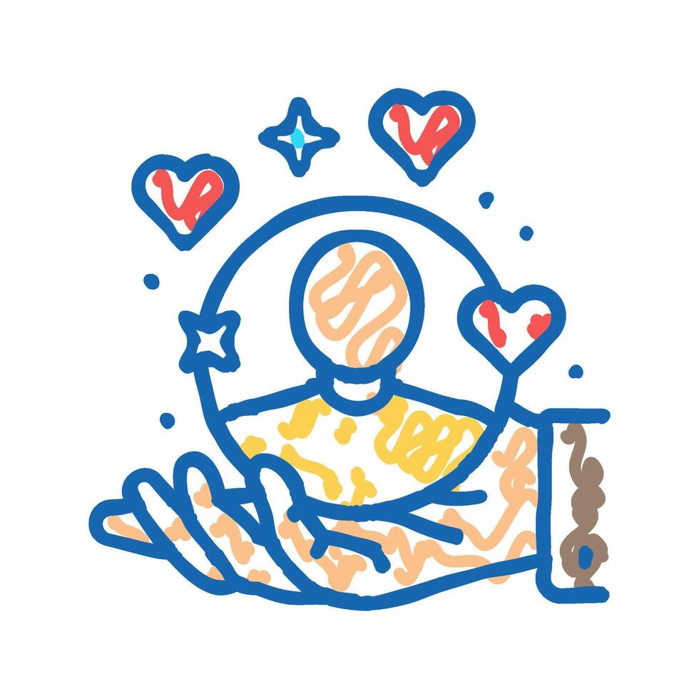 forgive yourself business icon doodle illustration vector