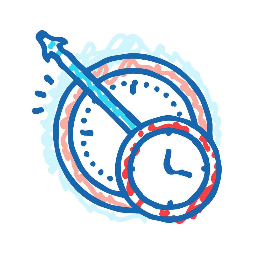 time travel unsolved mystery icon doodle illustration vector