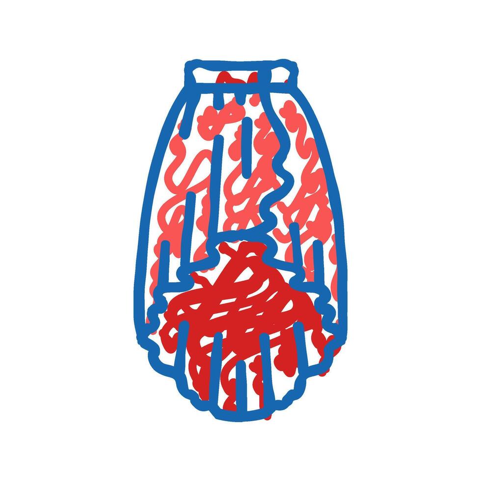 high low skirt icon doodle illustration vector
