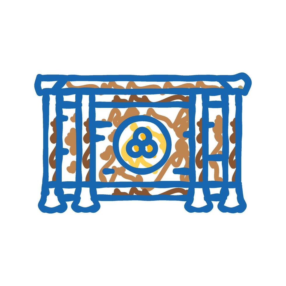 saisen monetary offering shintoism icon doodle illustration vector
