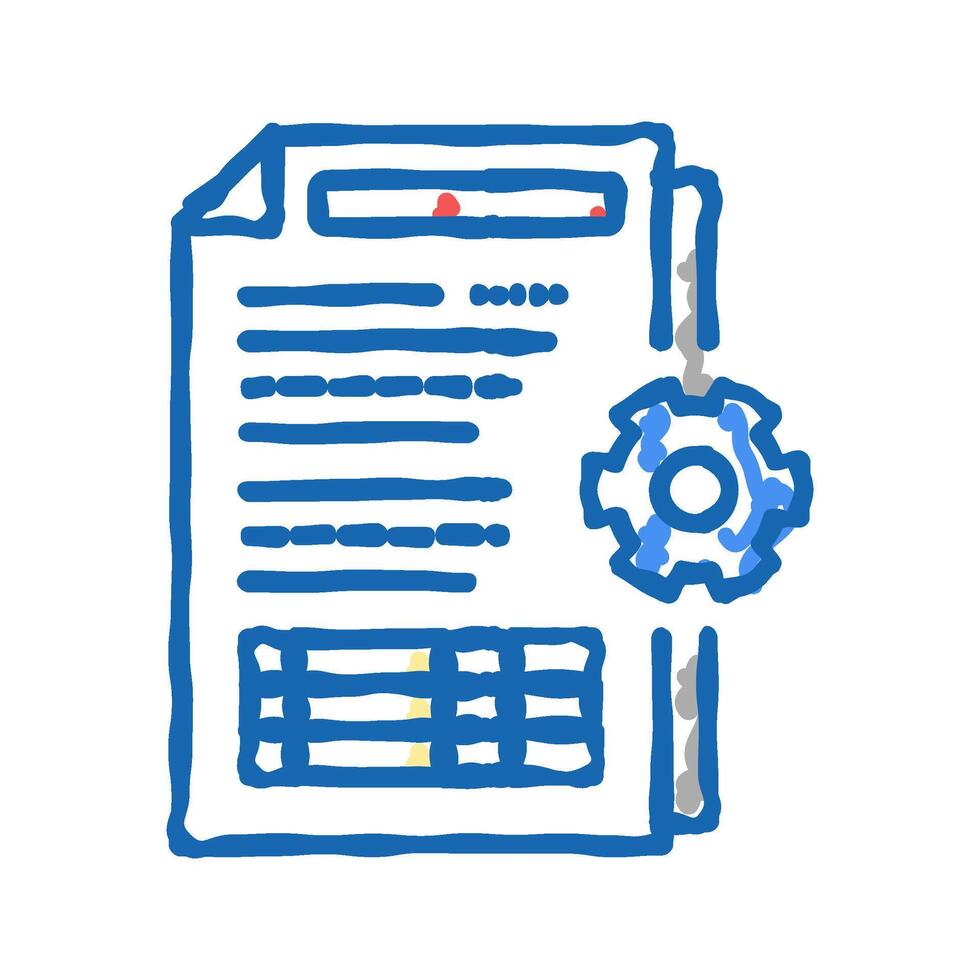 audit of operational processes and internal control systems icon doodle illustration vector