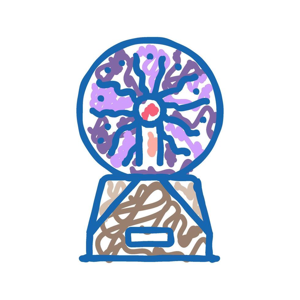 plasma ball kid bedroom icon doodle illustration vector