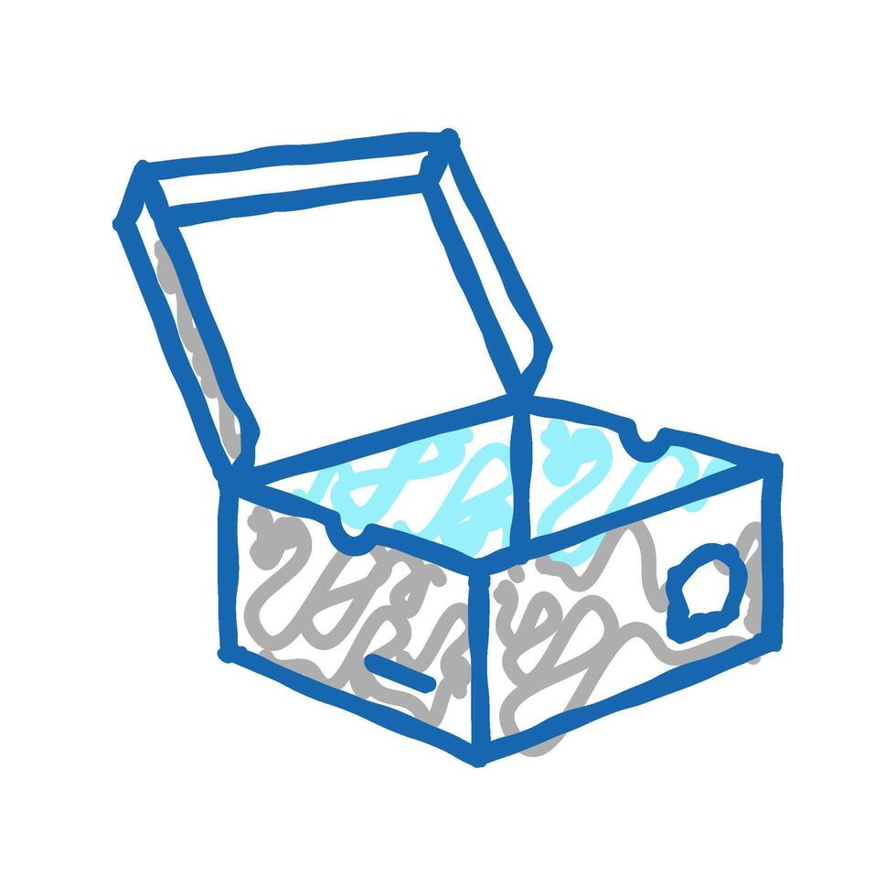 men shoes box icon doodle illustration vector