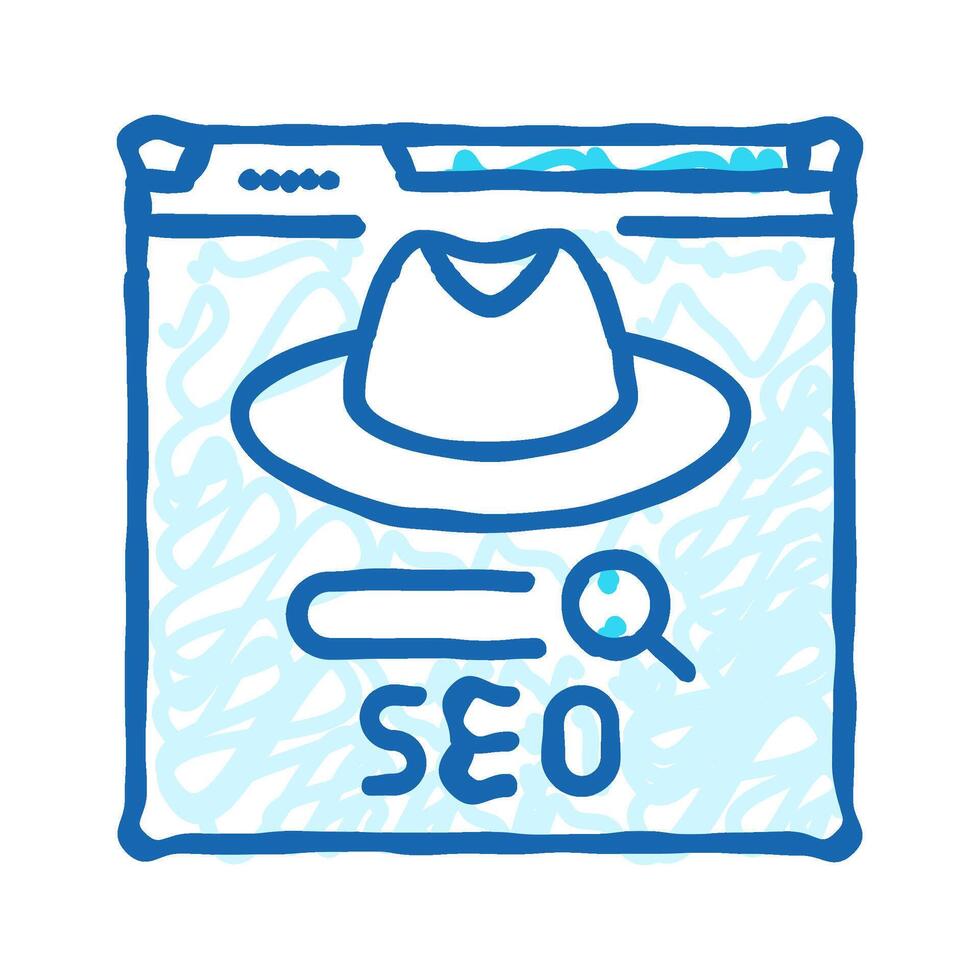 off page seo icon doodle illustration vector