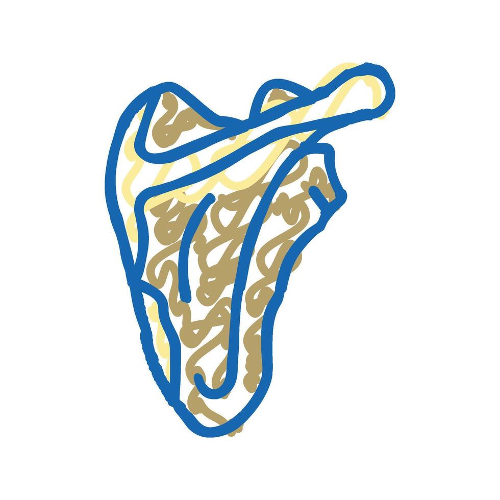 scapula bone icon doodle illustration vector