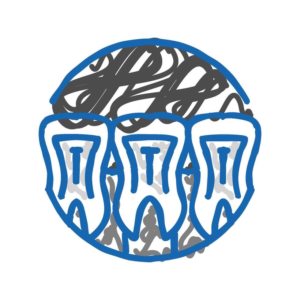 x ray dental procedure icon doodle illustration vector