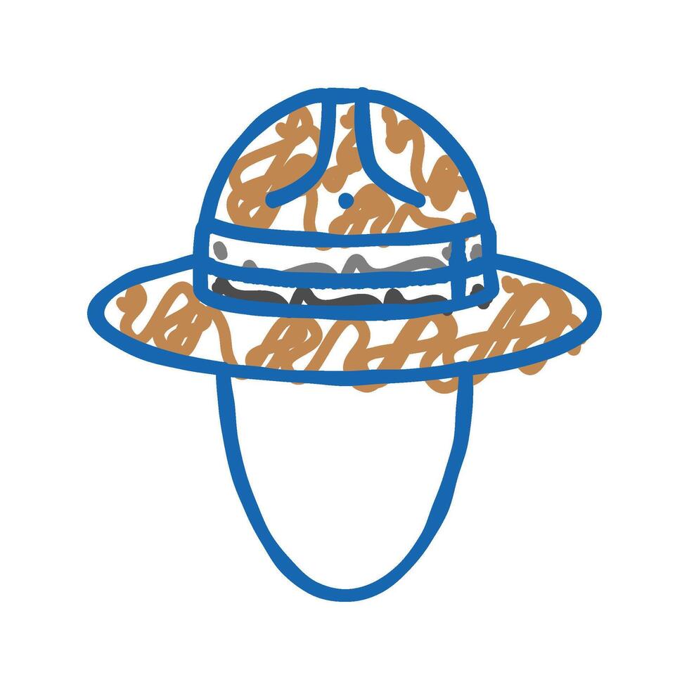 campaign hat cap icon doodle illustration vector