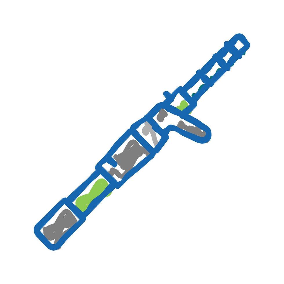 casting rods icon doodle illustration vector
