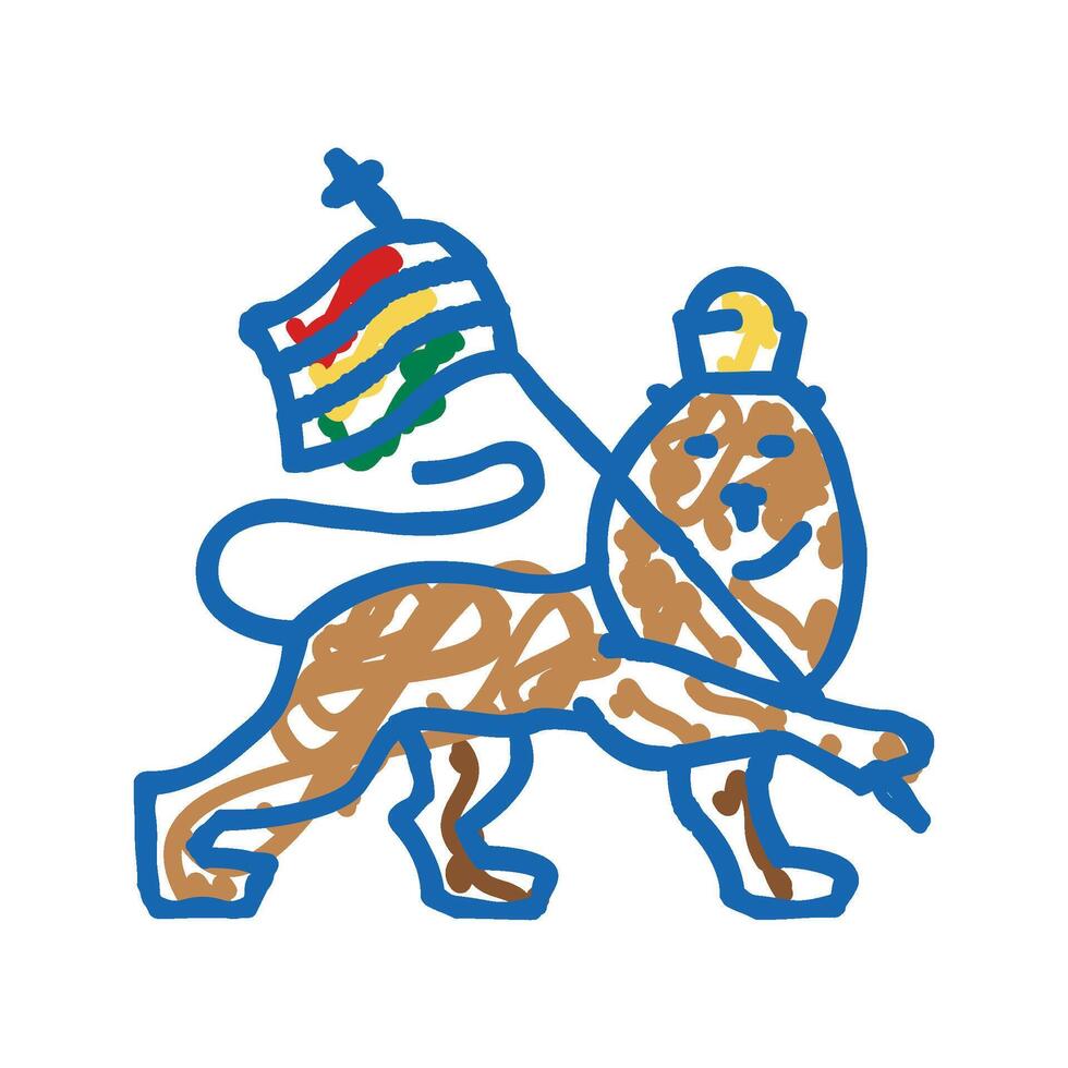 rastafarianism religion icon doodle illustration vector