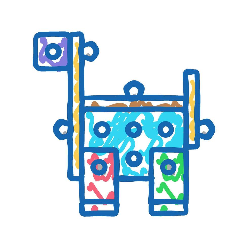 construction engineering set toy baby icon doodle illustration vector