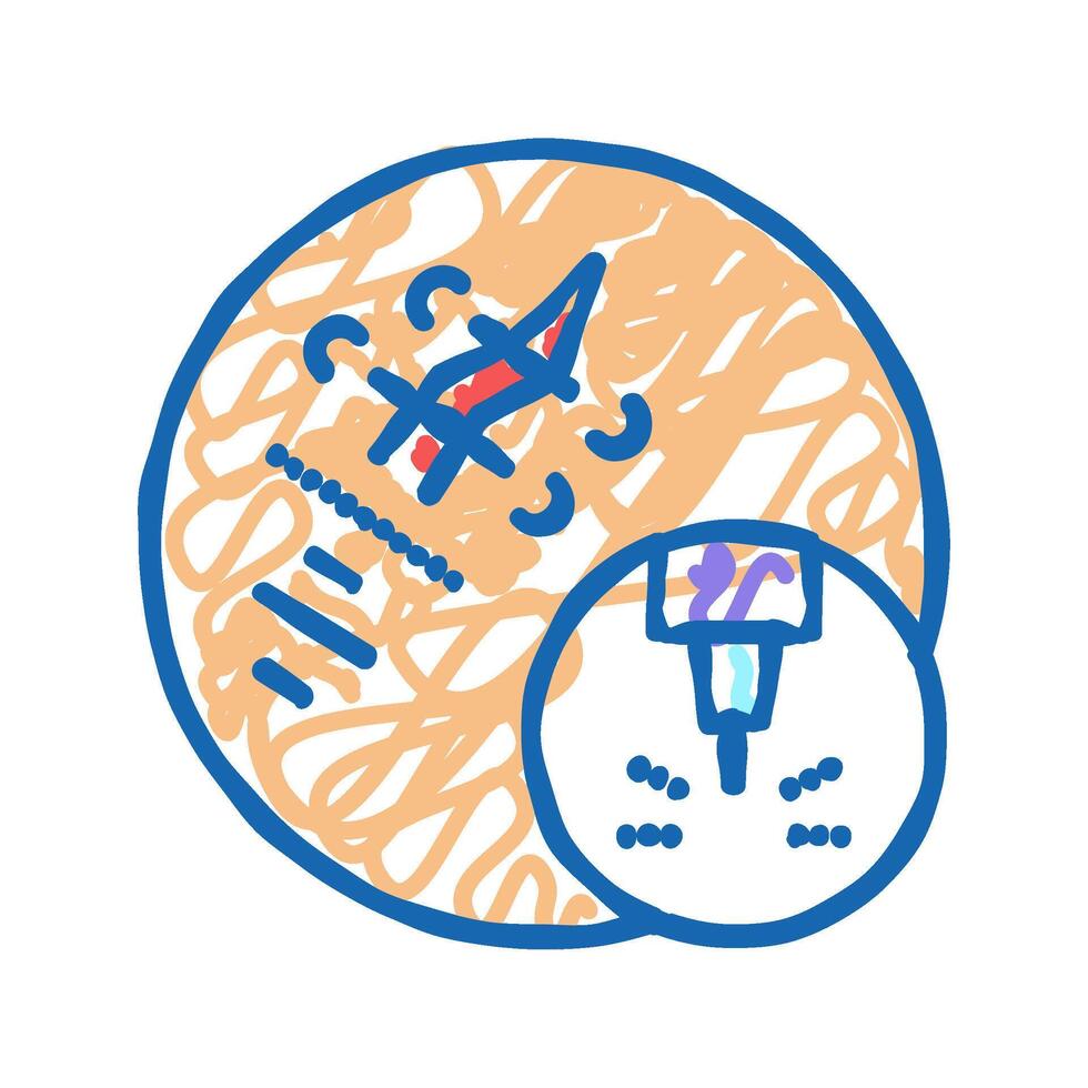scar removal laser icon doodle illustration vector
