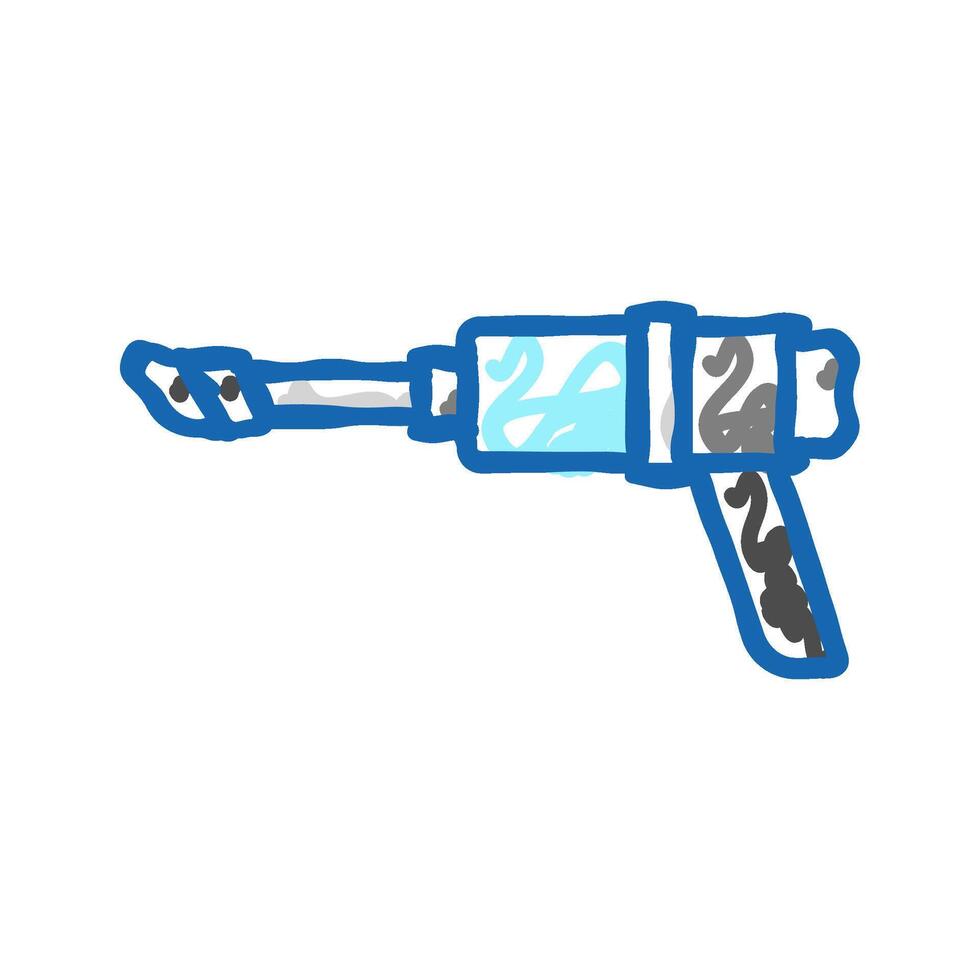 desktop vacuum cleaner home office icon doodle illustration vector
