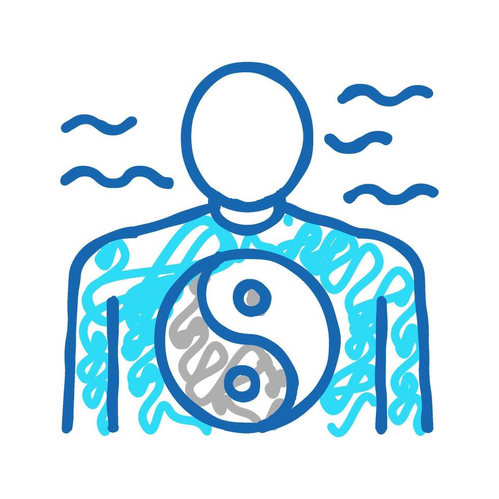 peace of mind people value icon doodle illustration vector