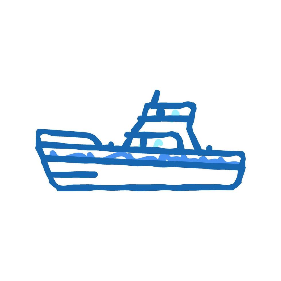game boat icon doodle illustration vector