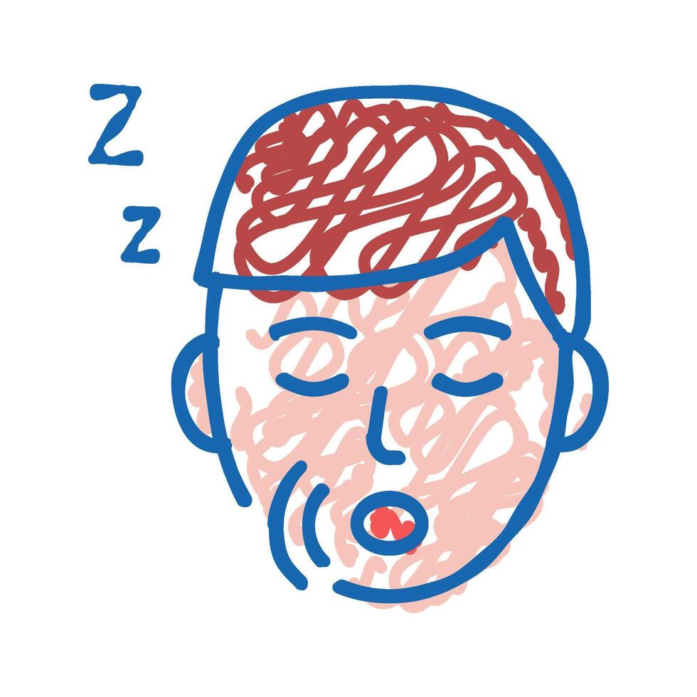 snore disease icon doodle illustration vector