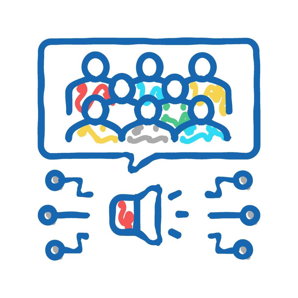 opinion employees icon doodle illustration vector