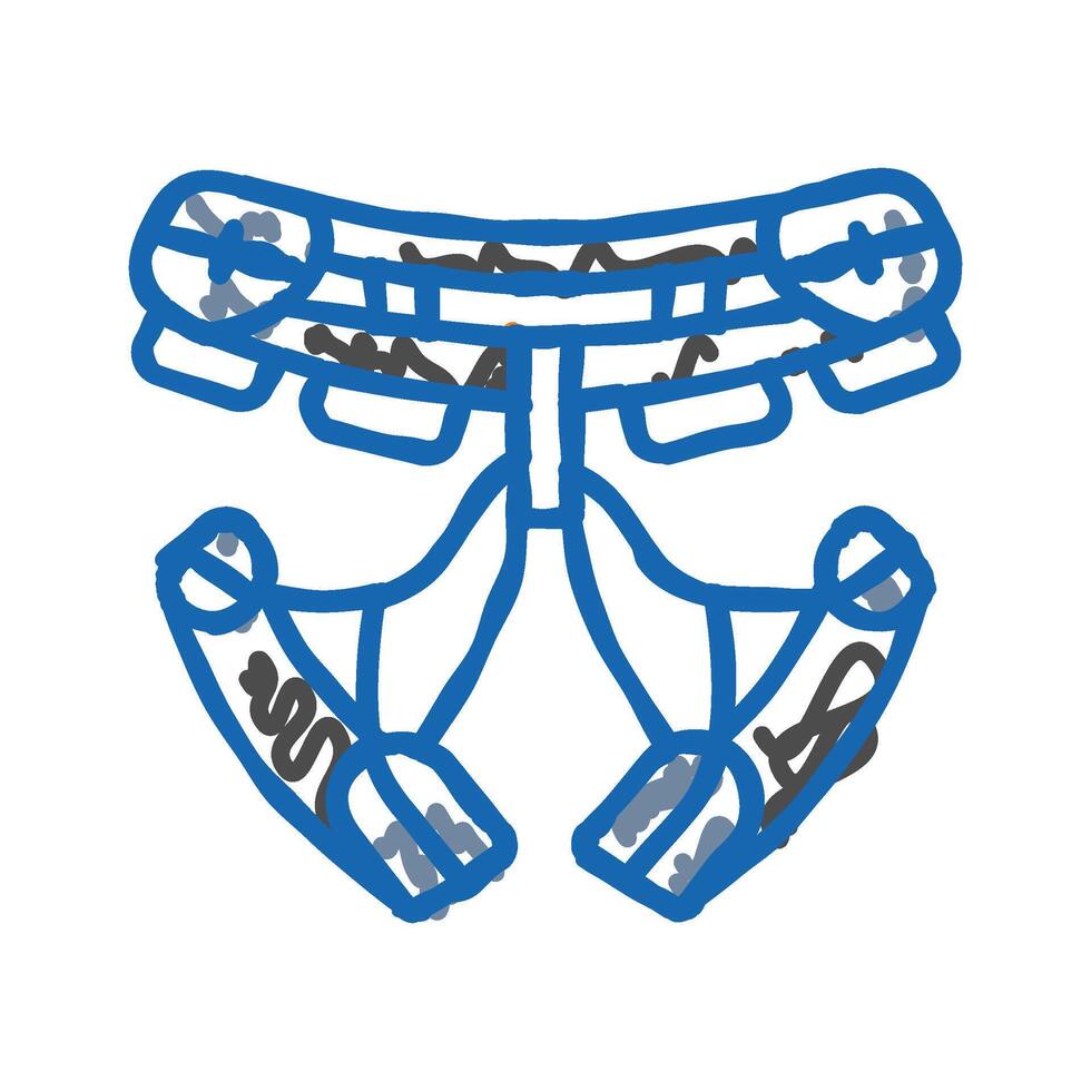 climbing harnesses mountaineering adventure icon doodle illustration vector