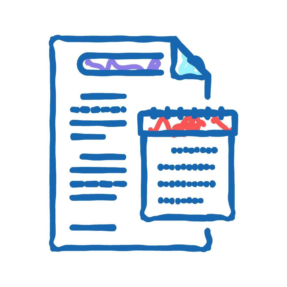 annual report icon doodle illustration vector
