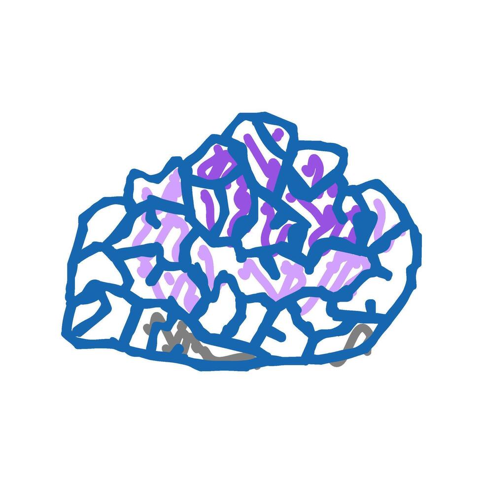 amethyst stone rock icon doodle illustration vector