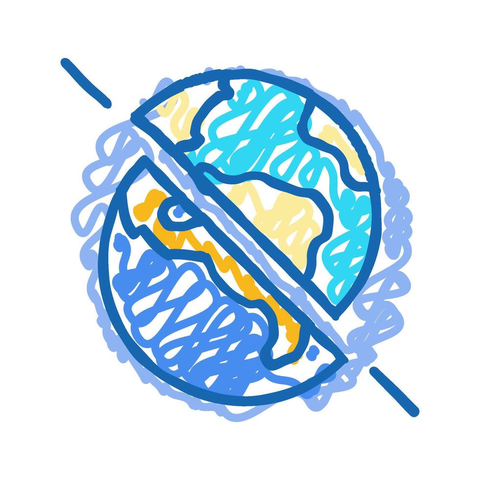 the existence of parallel universes icon doodle illustration vector