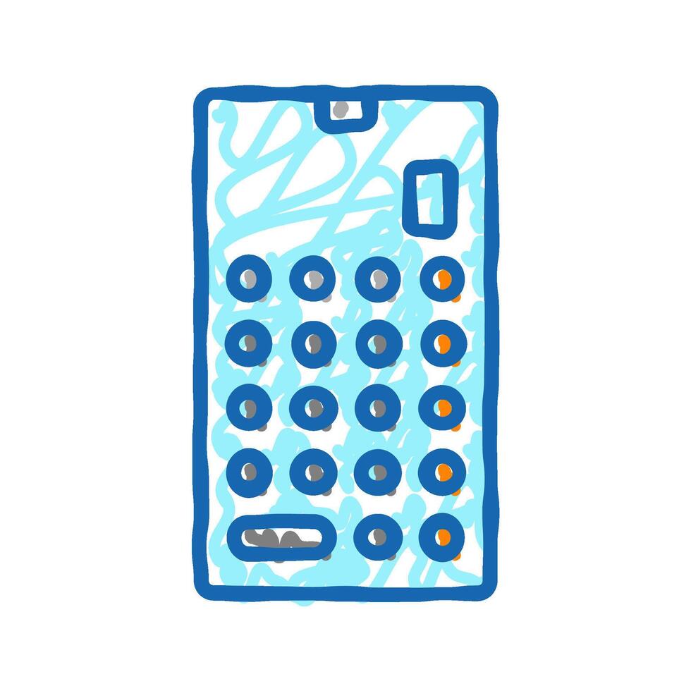 calculator math education icon doodle illustration vector