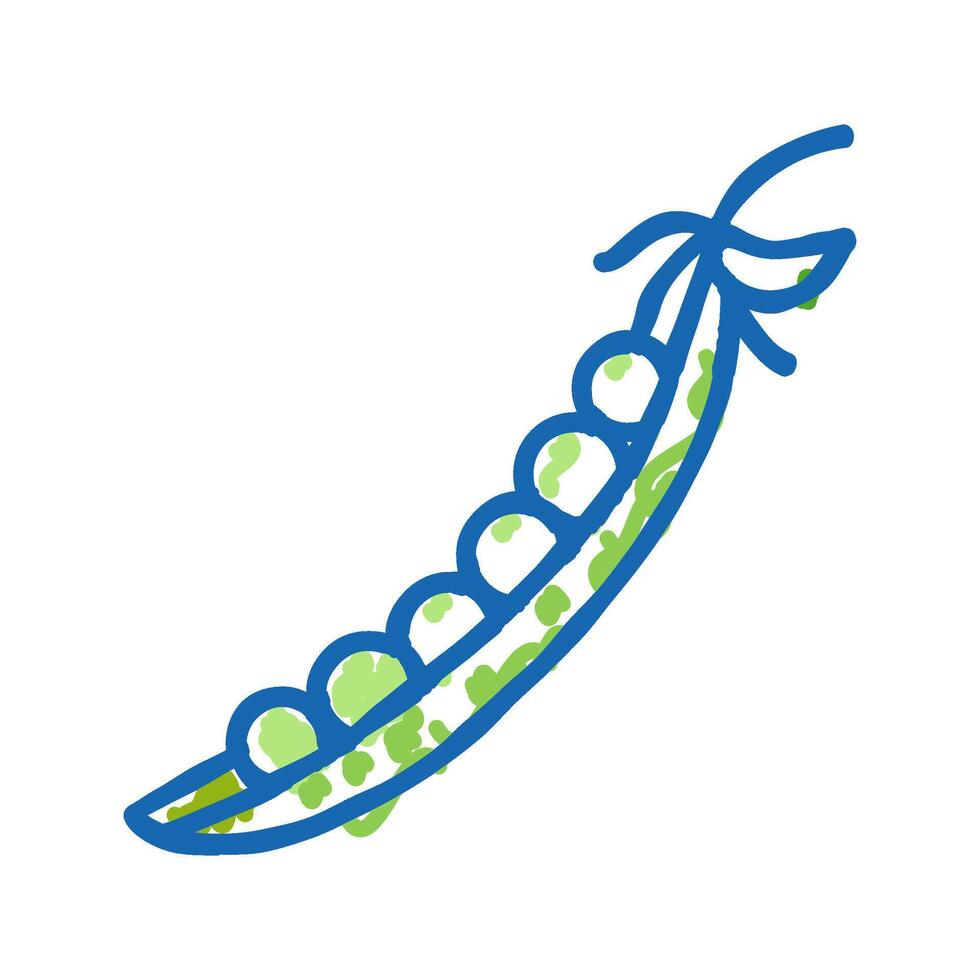 peas seed icon doodle illustration vector