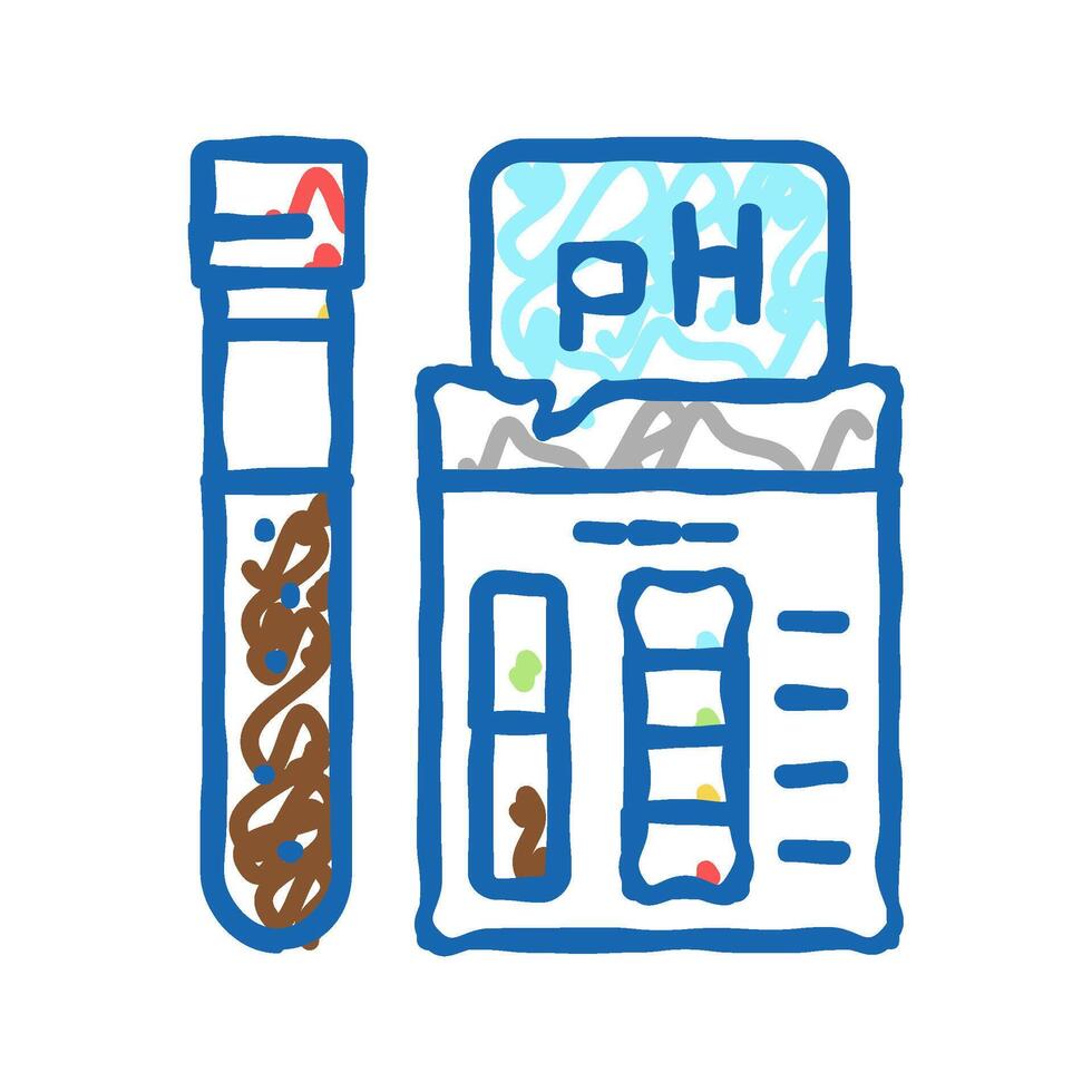 ph soil testing icon doodle illustration vector