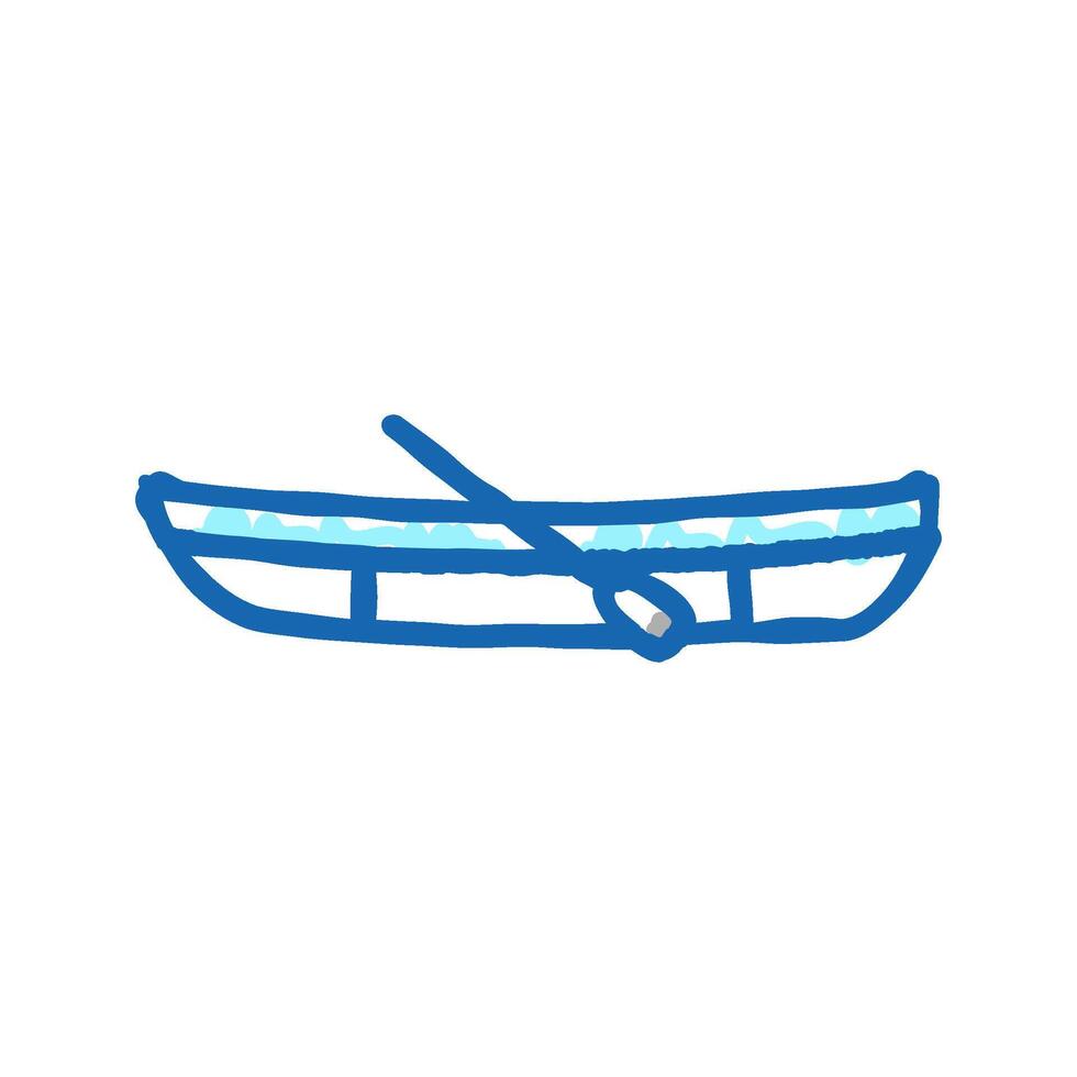 dinghy boat icon doodle illustration vector