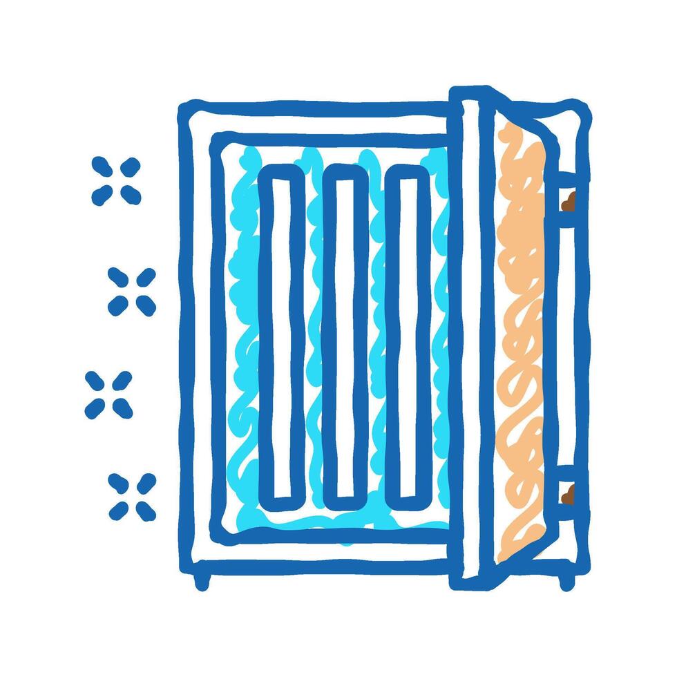 eczema treatment medical equipment icon doodle illustration vector
