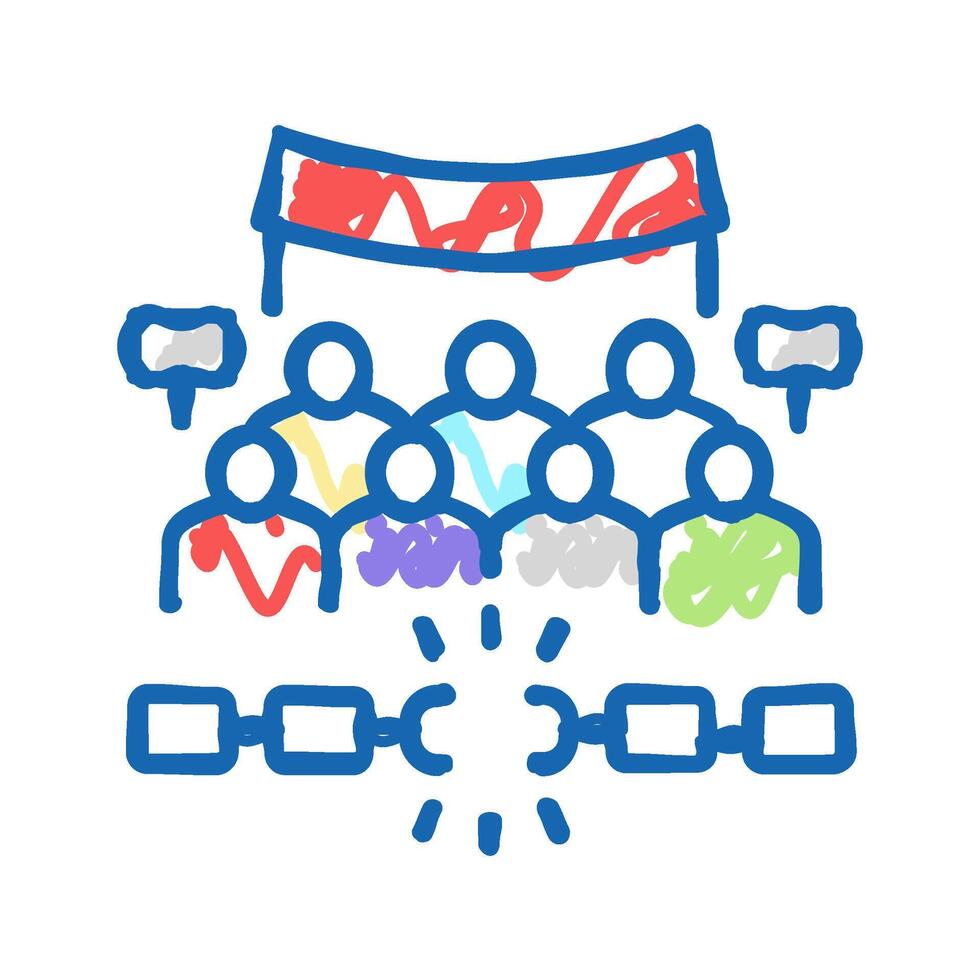 freedom of assembly icon doodle illustration vector