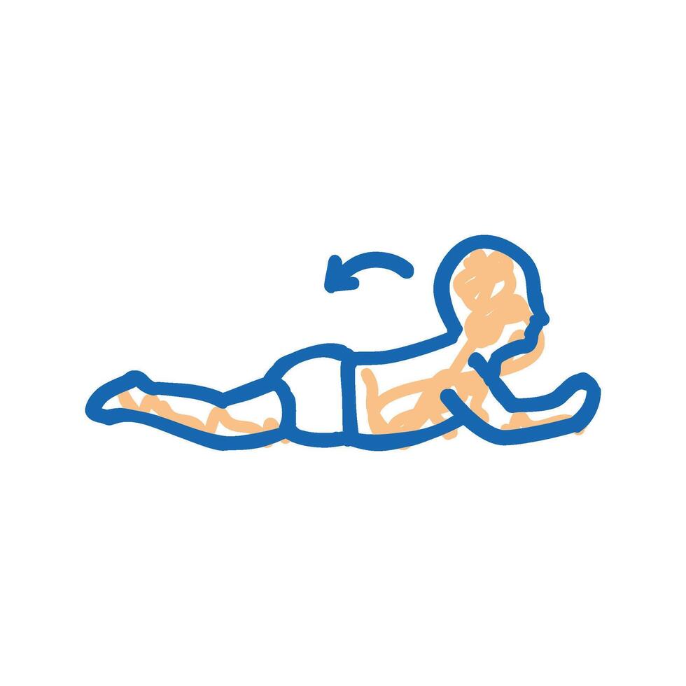 tonic labyrinthine reflex icon doodle illustration vector